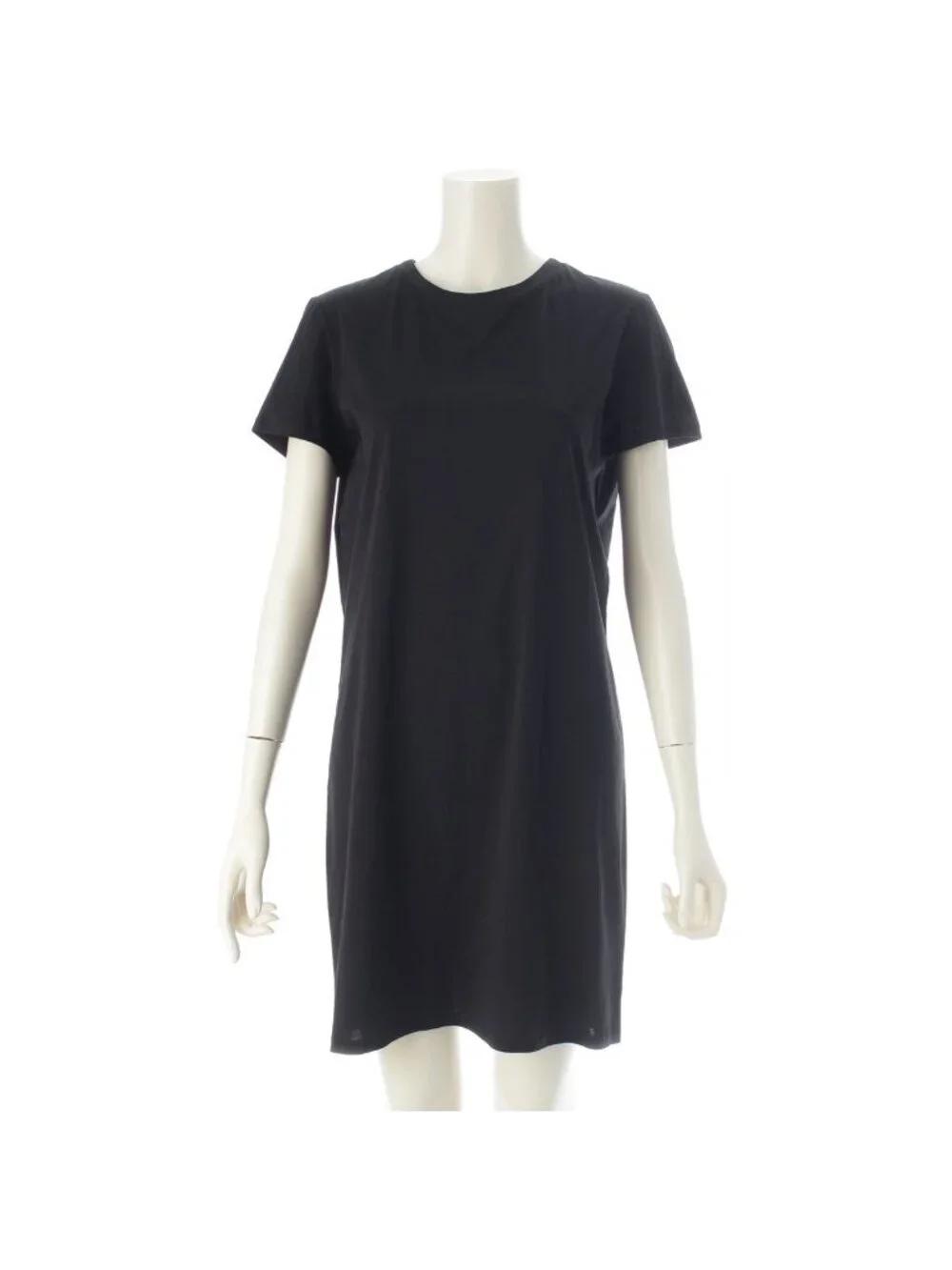 Chanel Cotton Top Back Coco Button Short Sleeve Dress Black - Picture 1 of 10